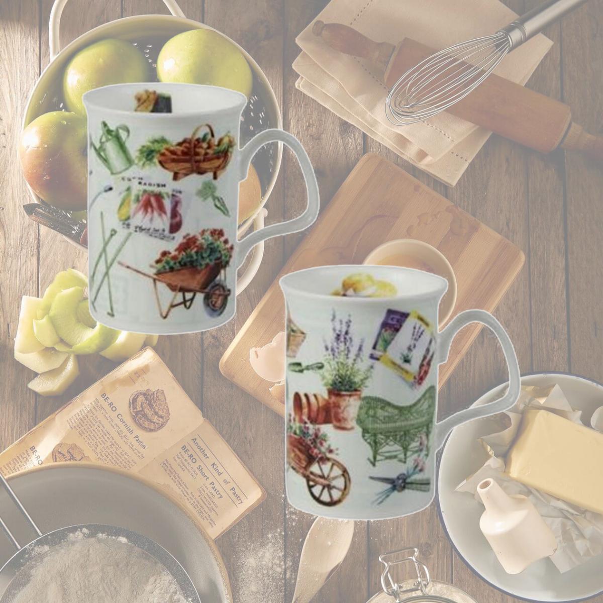 Picture of Roy Kirkham ER21106 75 mm In the Garden Lancaster Mugs, Multi Color - Set of 6
