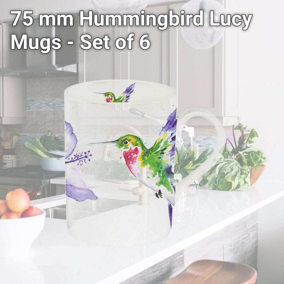 Picture of Roy Kirkham ER21121 75 mm Hummingbird Lucy Mugs - Set of 6