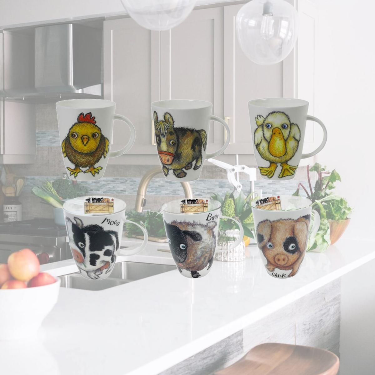 Picture of Roy Kirkham ER2338 90 mm Please Shut the Gate Louise Mugs - Set of 6