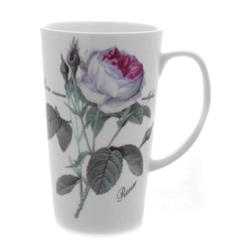 Er2401 600 Ml Redoute Rose Multi Latte Mugs, Multi Color - Set Of 6