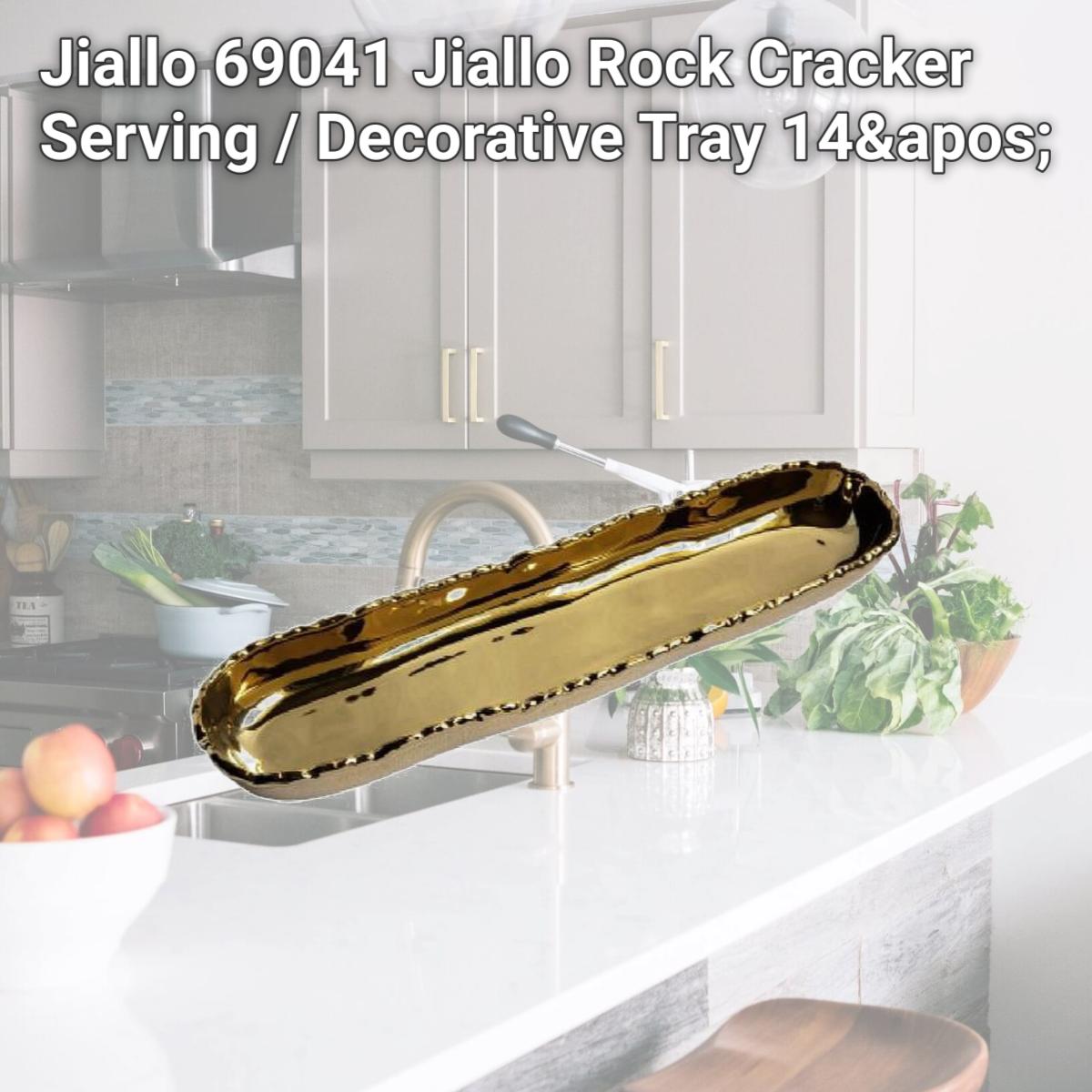 Picture of Jiallo 69041 Jiallo Rock Cracker Serving / Decorative Tray 14'