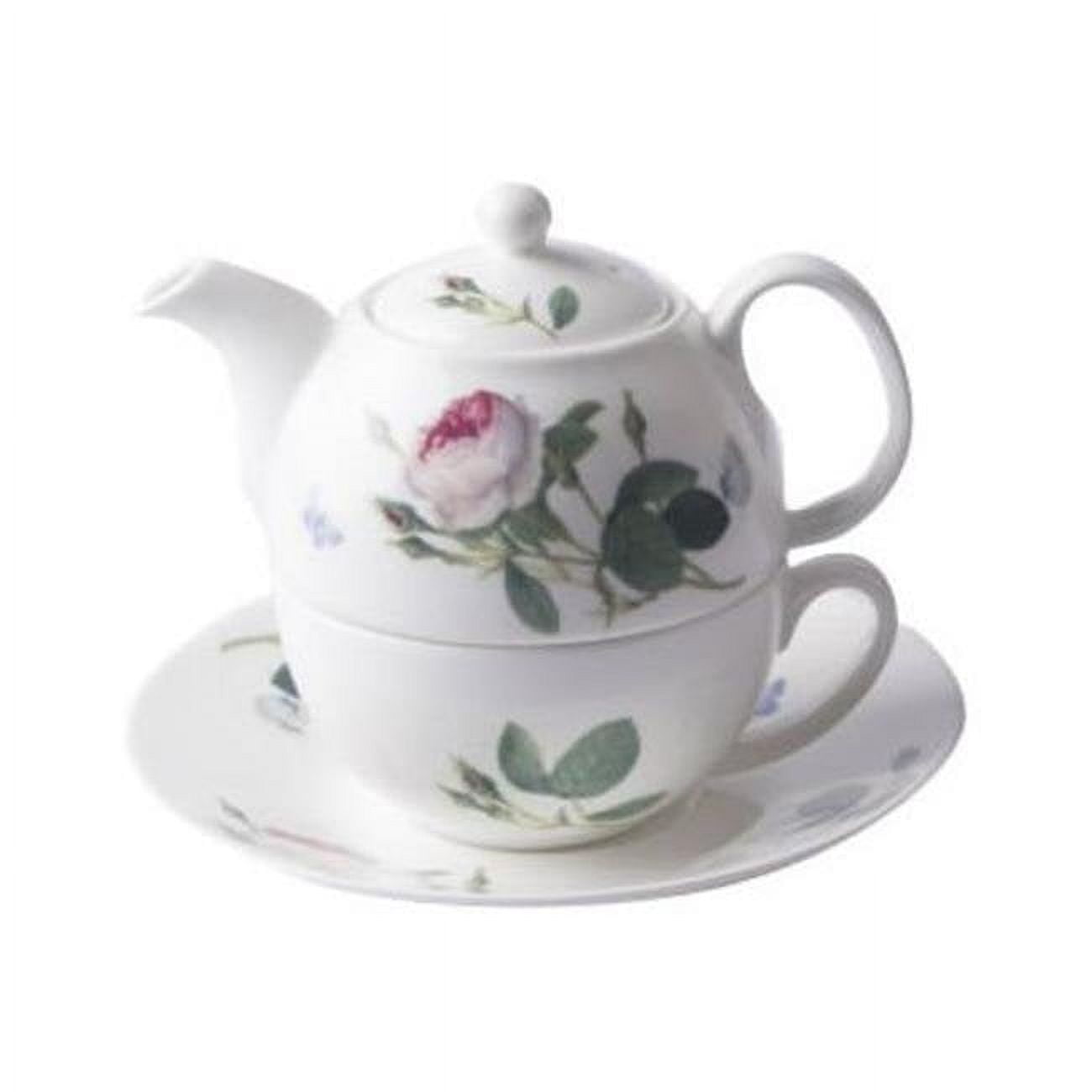 Er30103 90 Mm Palace Garden Tea For One Teapot With Tea Cup & Saucer, Multi Color