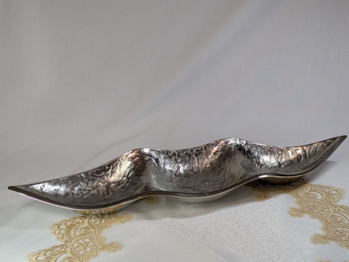 Picture of Jiallo 75068 Premium Silver Metallic Triple Section Serving Bowl