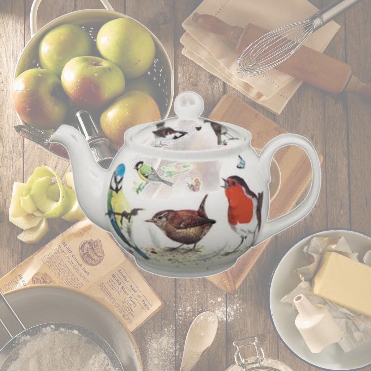 Picture of Roy Kirkham ER3226 130 ml Garden Birds Large Teapot, Multi Color