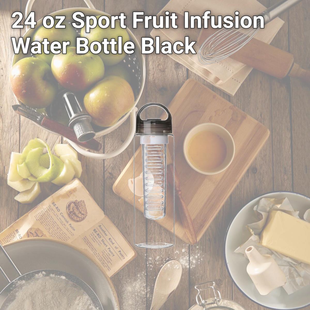 Picture of Best Desu CTEWB-BLACK 24 oz Sport Fruit Infusion Water Bottle, Black
