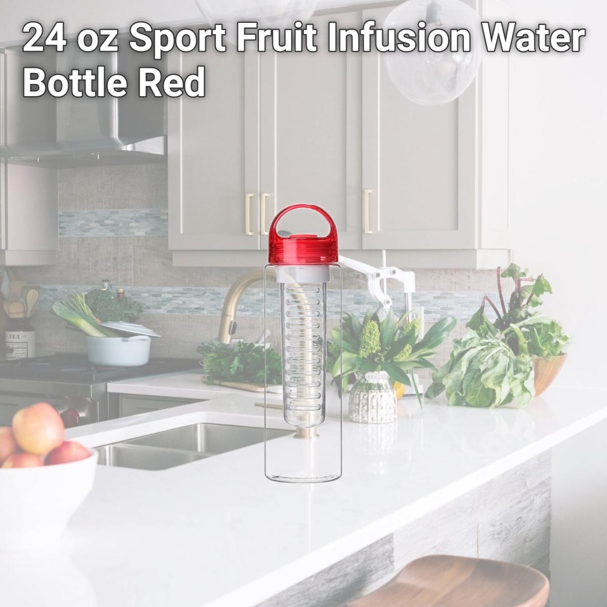 Picture of Best Desu CTEWB-RED 24 oz Sport Fruit Infusion Water Bottle, Red