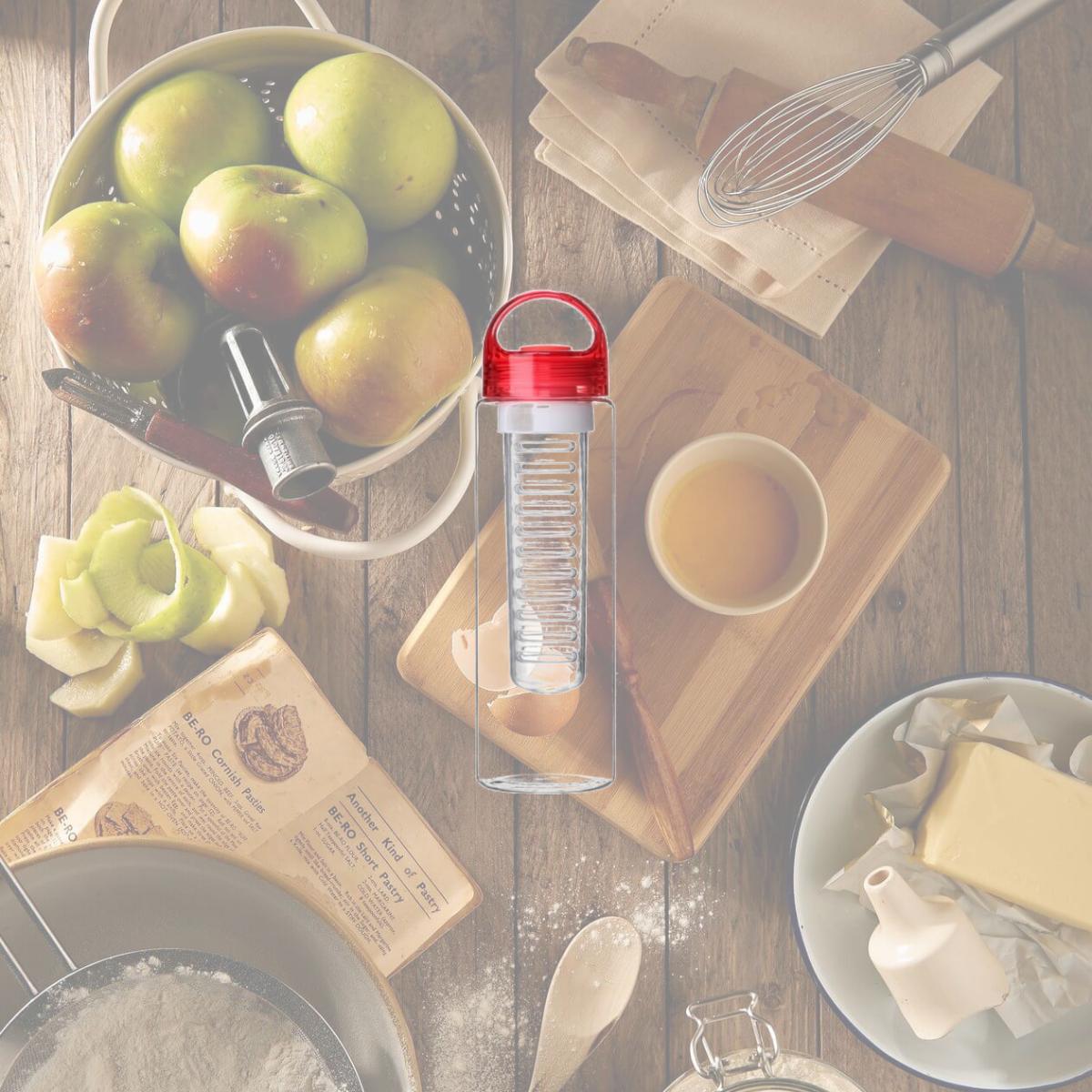 Picture of Best Desu CTEWB-RED 24 oz Sport Fruit Infusion Water Bottle, Red