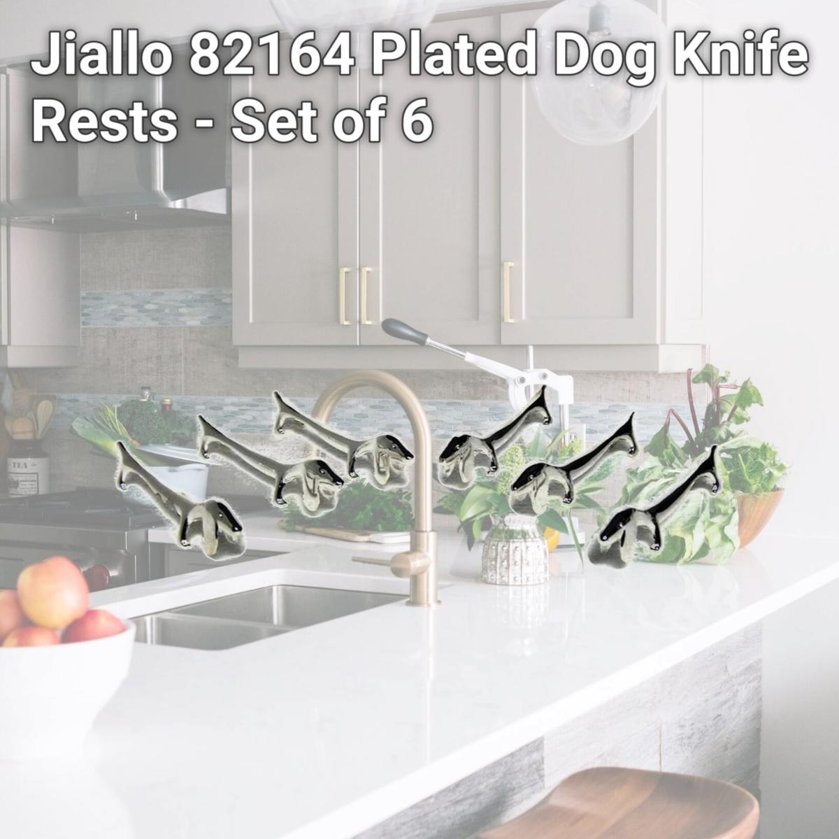 Picture of Jiallo 82164 Plated Dog Knife Rests - Set of 6