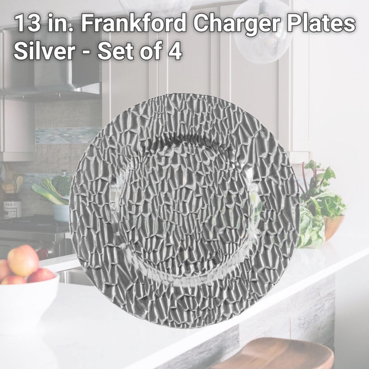 Picture of Jiallo 31166 13 in. Frankford Charger Plates, Silver - Set of 4