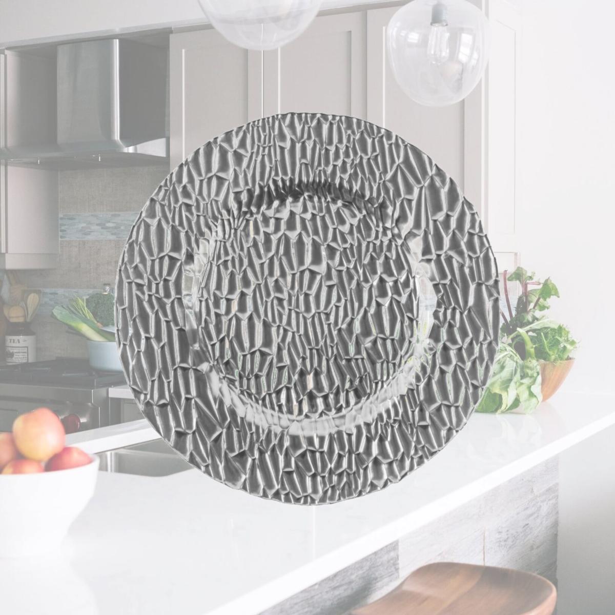 Picture of Jiallo 31166 13 in. Frankford Charger Plates, Silver - Set of 4