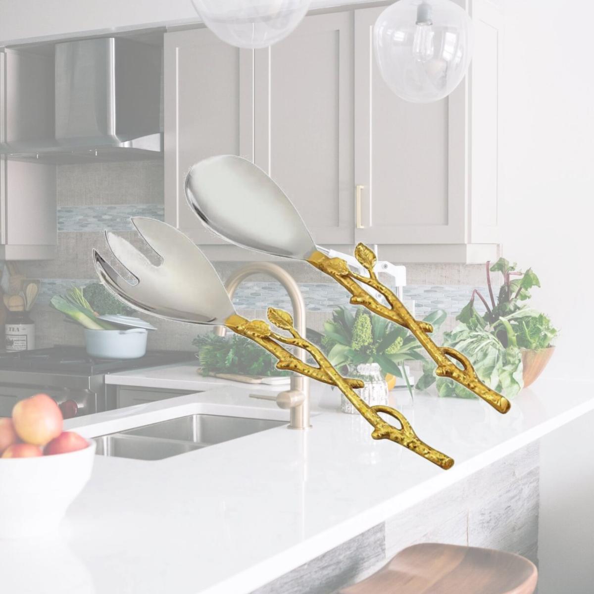 Picture of Jiallo 70012 Gilt Leaf Salad Set