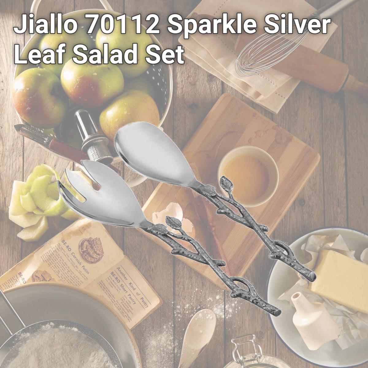 Picture of Jiallo 70112 Sparkle Silver Leaf Salad Set