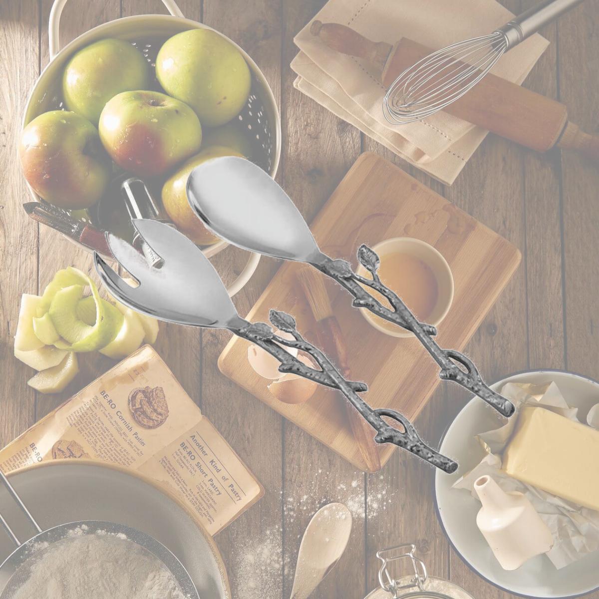 Picture of Jiallo 70112 Sparkle Silver Leaf Salad Set