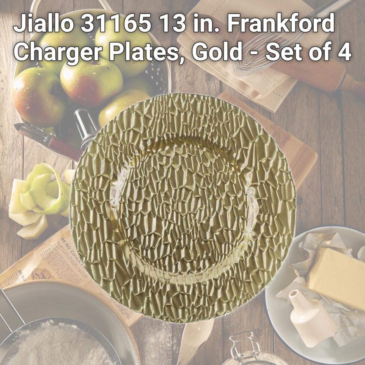 Picture of Jiallo 31165 13 in. Frankford Charger Plates, Gold - Set of 4