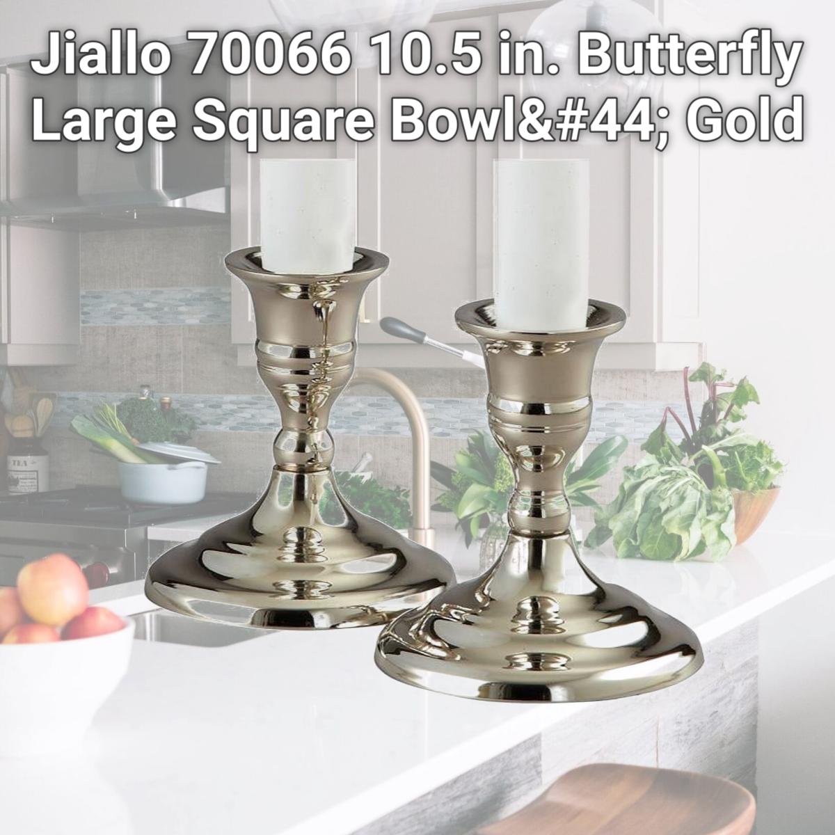 Picture of Jiallo 70066 10.5 in. Butterfly Large Square Bowl, Gold