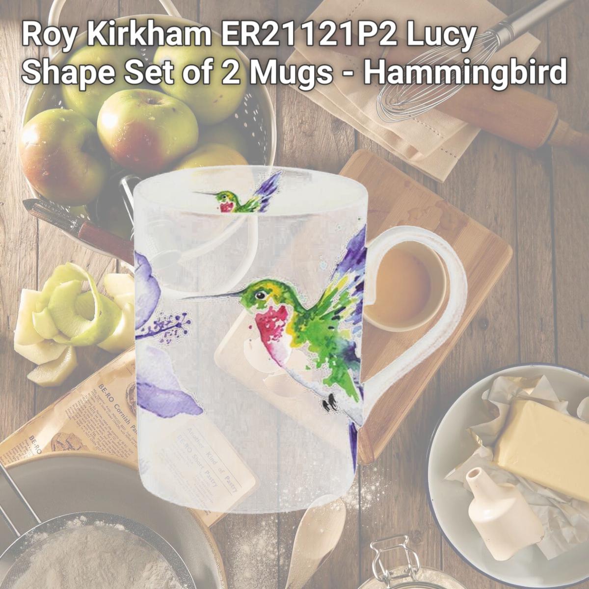 Picture of Roy Kirkham ER21121P2 Lucy Shape Set of 2 Mugs - Hammingbird