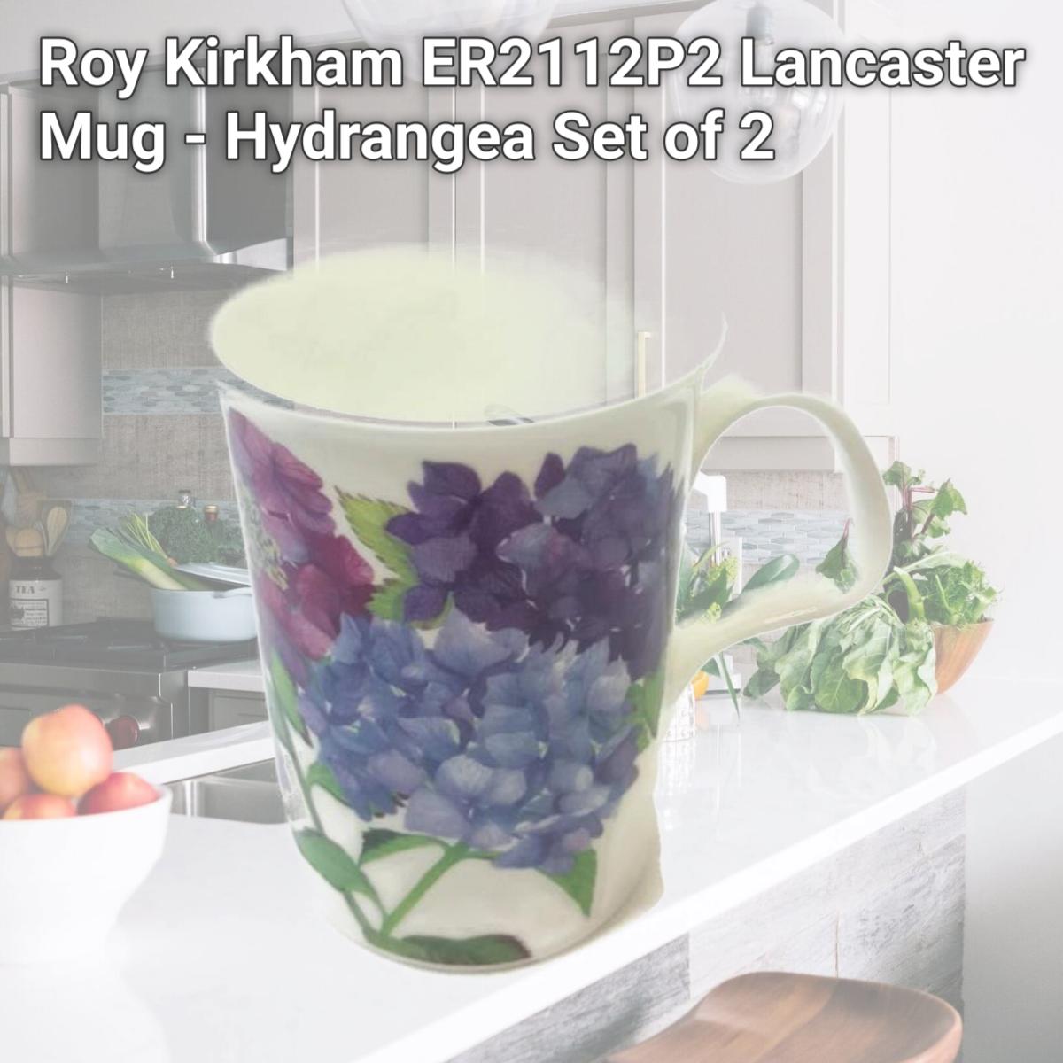 Picture of Roy Kirkham ER2112P2 Lancaster Mug - Hydrangea Set of 2