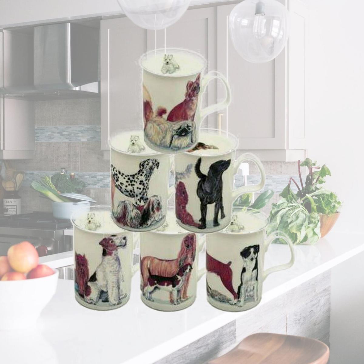 Picture of Roy Kirkham ER2132 Lancaster Mug - Dogs Galore Set of 6