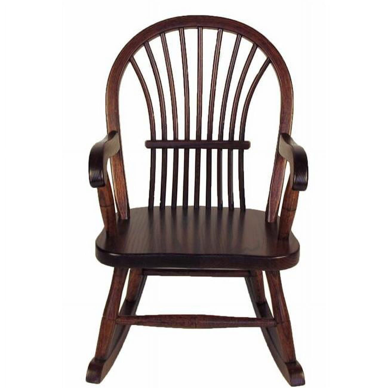 A103db Amish Children Sheaf Rocking Chair, Dark Brown