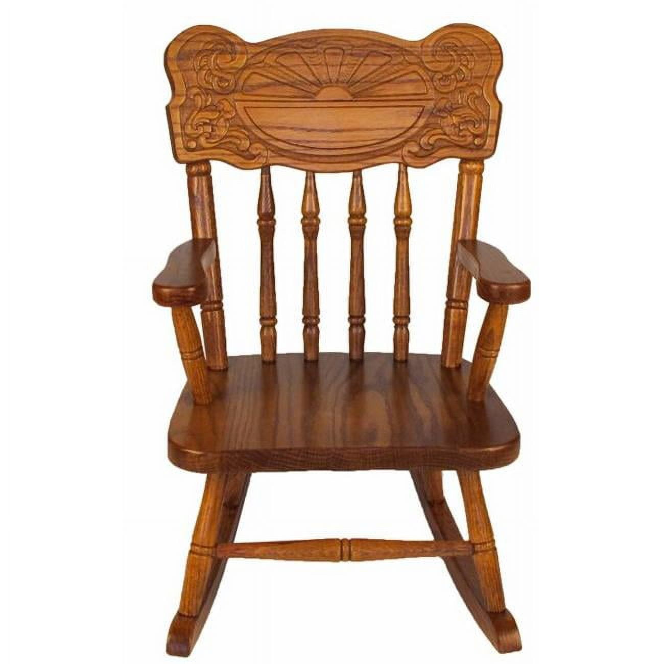 A135lb Amish Children Sunrise Rocking Chair, Light Brown