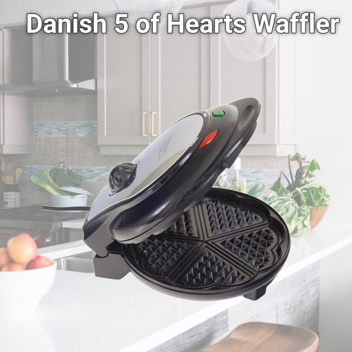 Picture of Bethany Housewares 340 Danish 5 of Hearts Waffler