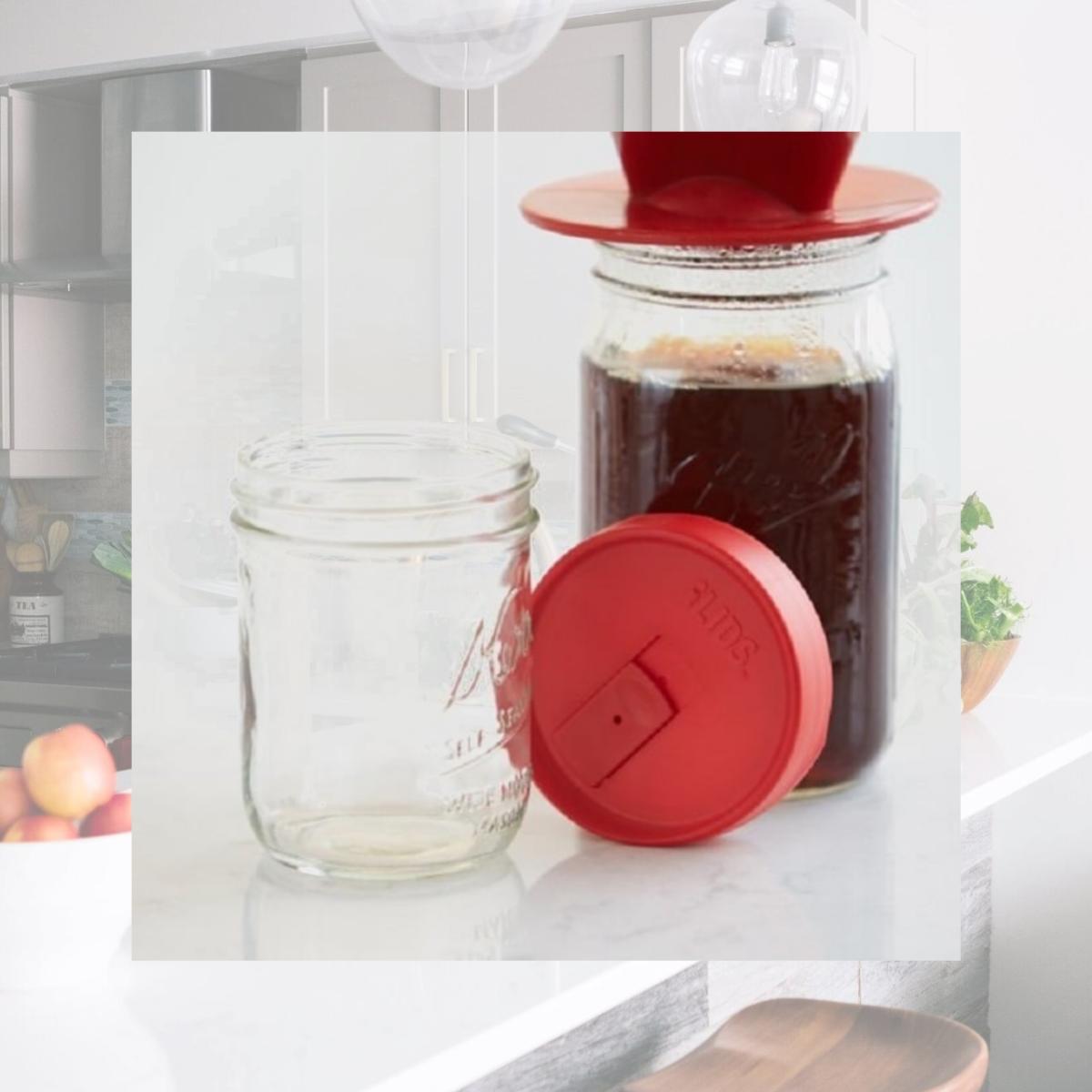 Picture of Intelligent Lids 901 Mason Jar Drink Lid - fits wide mason jars