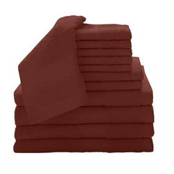 Baltic Linen 0353262480 100 Percent Cotton 12 Piece Luxury Towel Set - Paprika