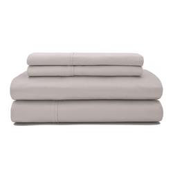 03529678100000 500 Thread Count Solid100 Percentage Cotton Sheet Set, Silver