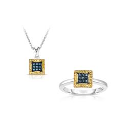 Bgs05037-7 0.50 Cttw Diamond Ring & Pendant Set