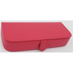 542934-12 Rectangukar Shaped Jewelry Box With 7 Comapartments, Raspberry