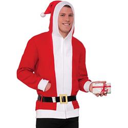402338 Adult Simply Santa Hoodie With Belt