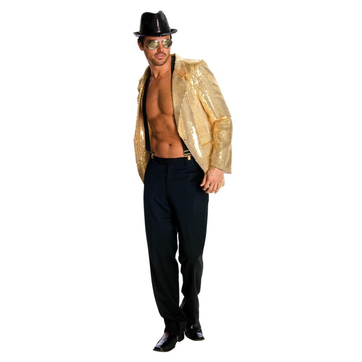 286865 Adult Gold Sequin Jacket, Medium