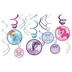 307197 My Little Pony Friendship Adventures Decoration Swirls, Pack Of 12