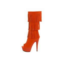 Highest Heel 410924 Womens 6 In. Micro Suede Western Fringe Boot - Size 6