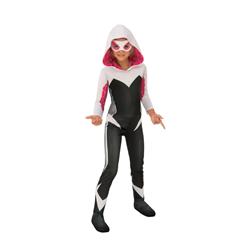 404370 Girls Marvel Rising Secret Warriors Deluxe Spider Gwen & Ghost Spider Child Costume, Medium