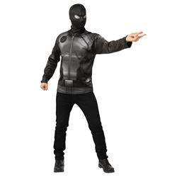 404680 Mens Spider Man Far From Home Costume Top Stealth Black & Gray Suit - Standard