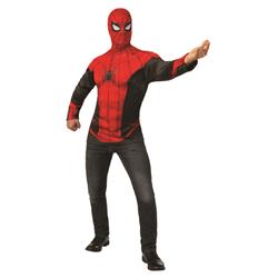 404682 Mens Spider Man Far From Home Costume Top Red & Black Suit - Standard