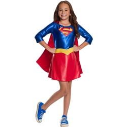 404693 Girls Dc Super Hero Supergirl Deluxe Child Costume, Large