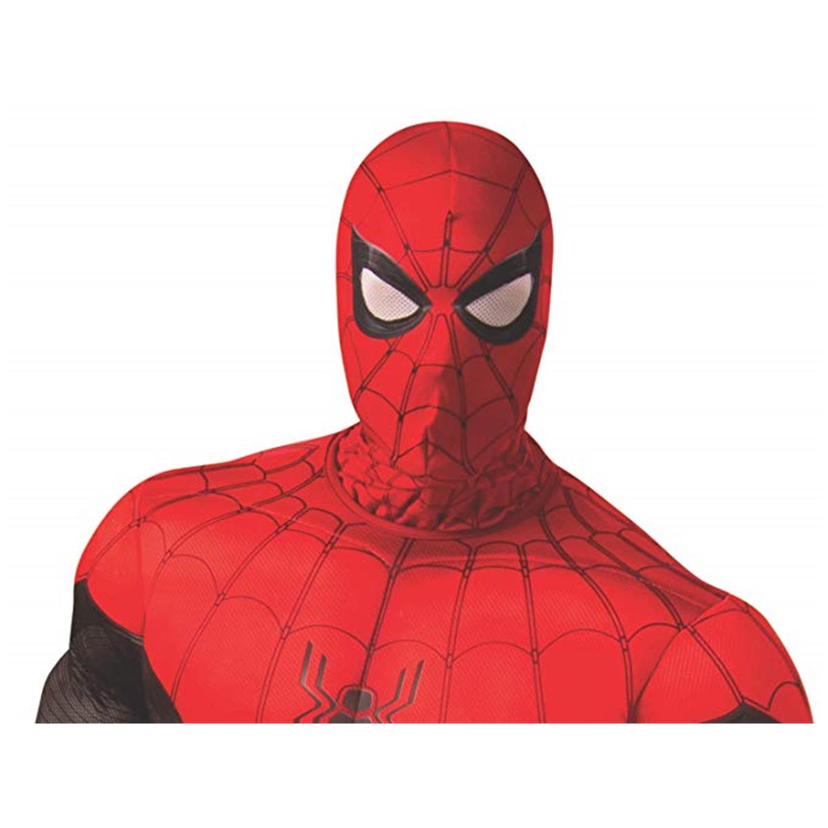 403949 Spiderman Far From Home Adult Spiderman Red & Black Fabric Mask - One Size