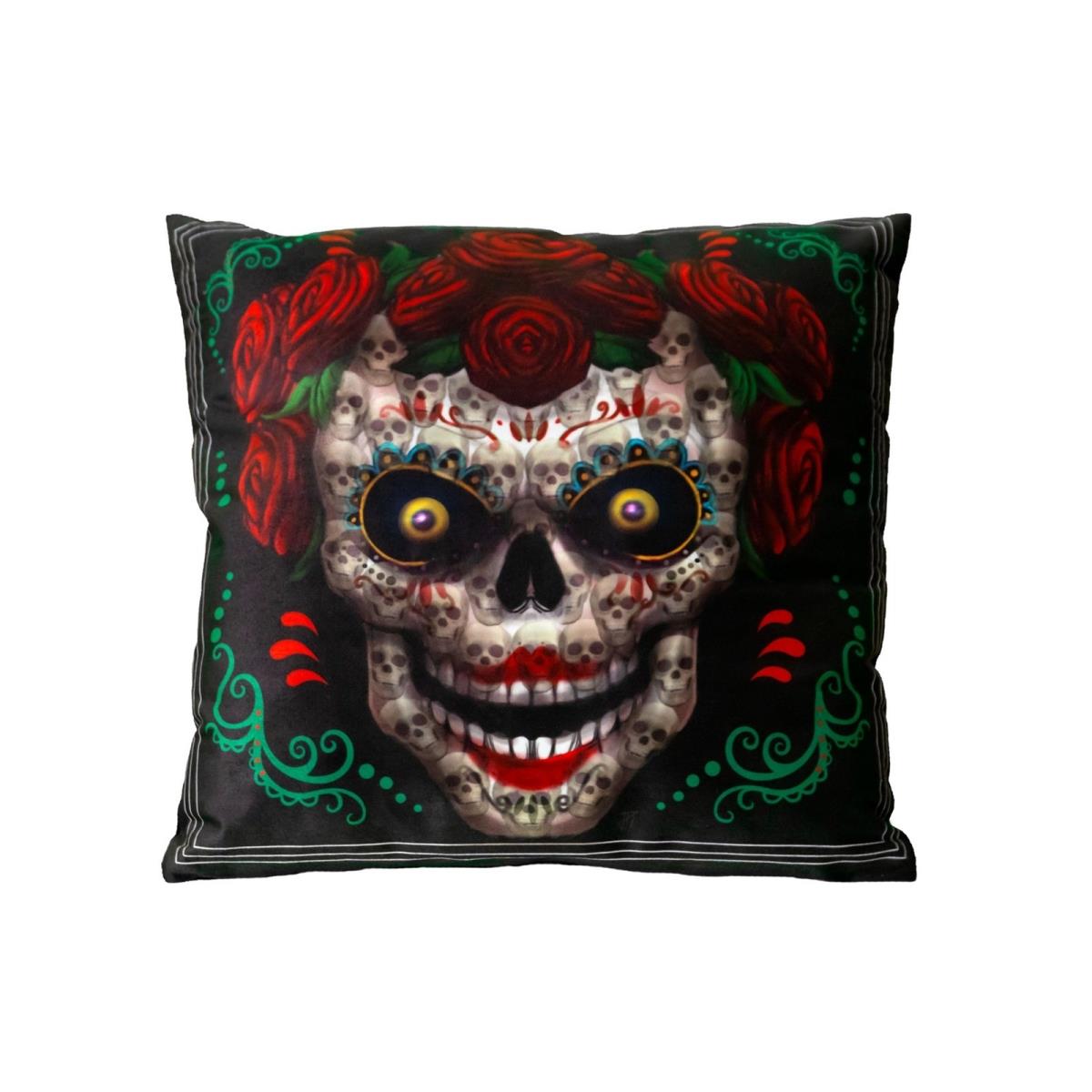 412907 Day Of The Dead Pillow - One Size
