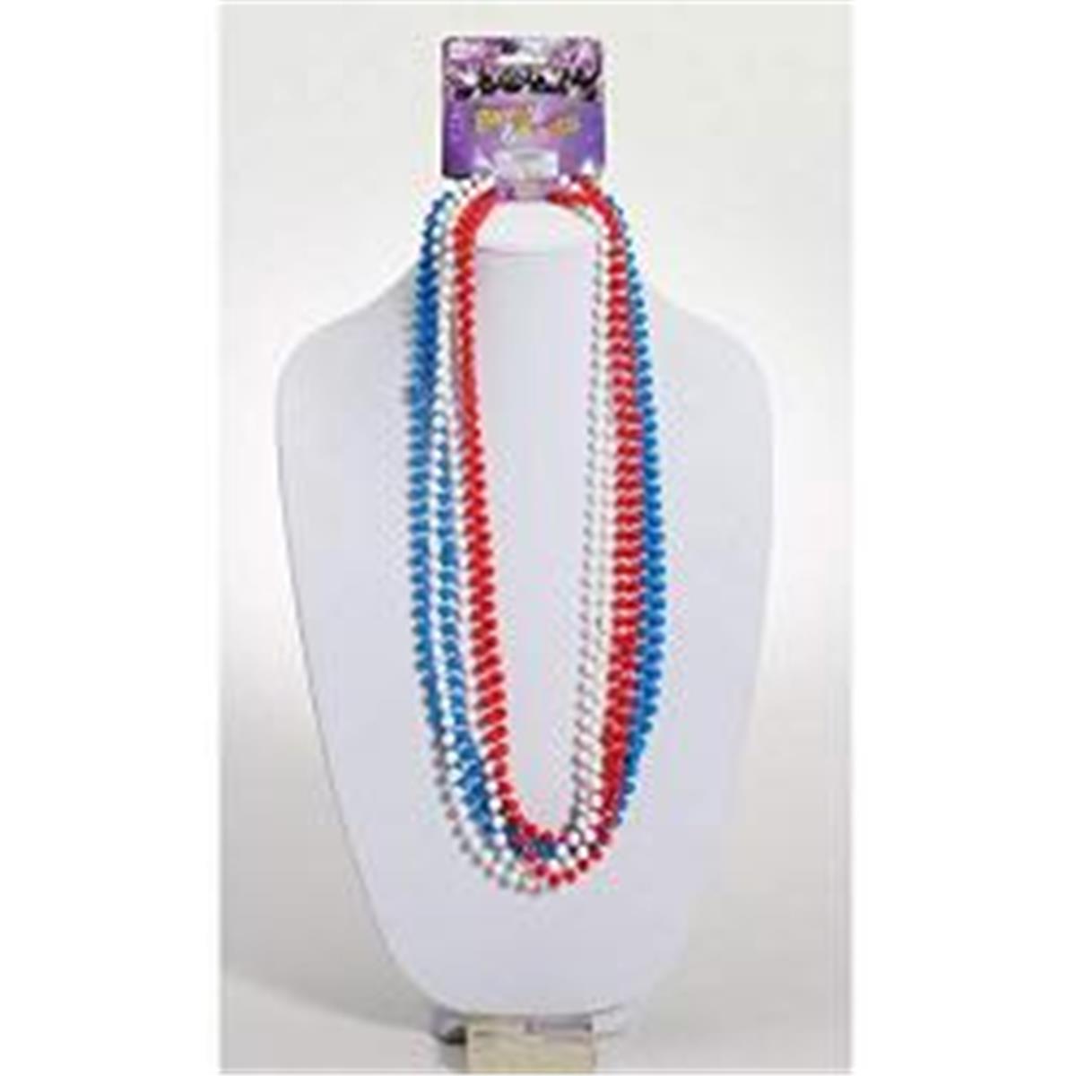 311169 Patriotic Festive Bead Necklaces, Multi Color