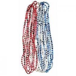 311171 Patriotic Usa & Star Metallic Bead Necklace