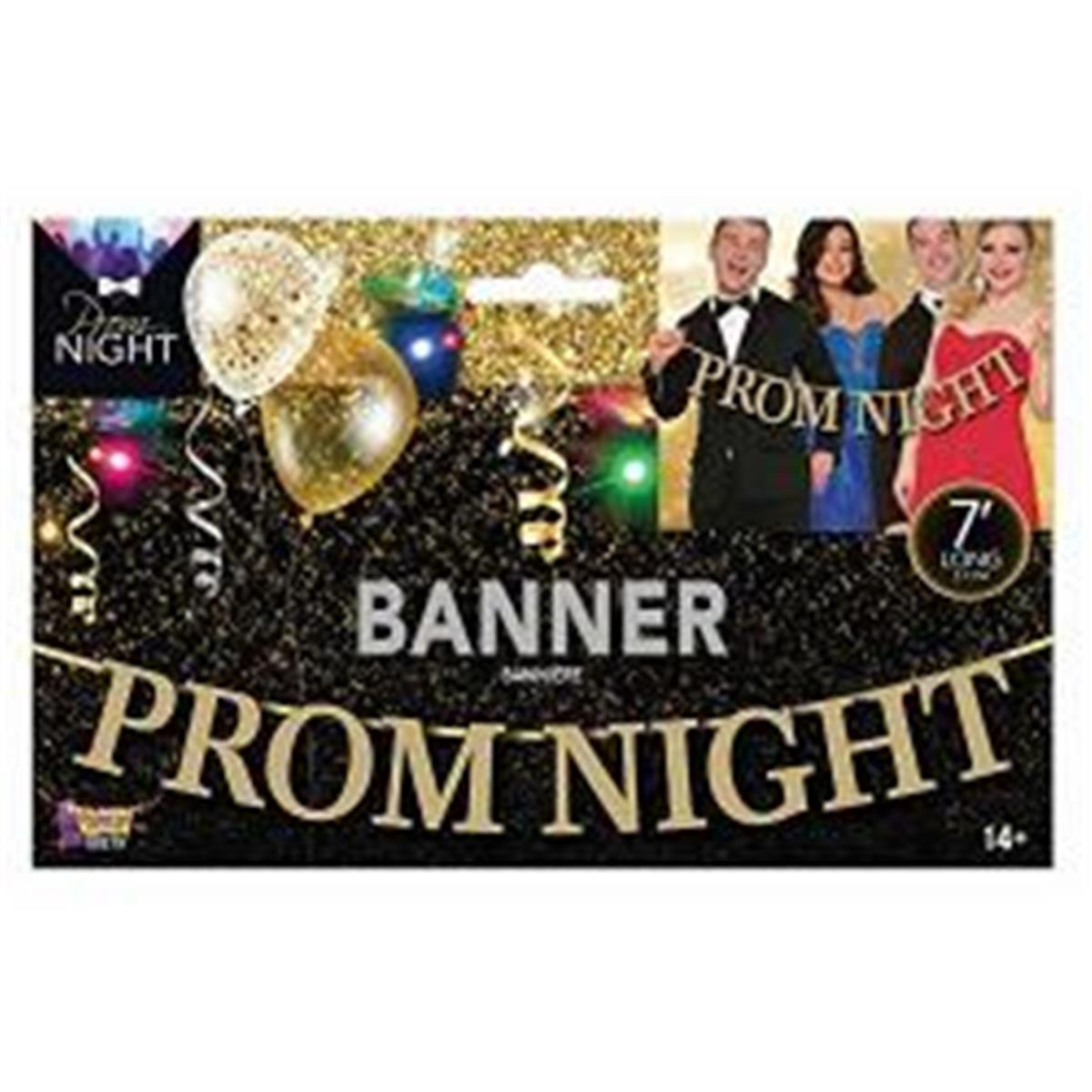 308860 Prom Night Gold Letter Banner, Gold