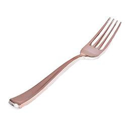 309749 Rose Gold Plated Plated Forks - 12 Count