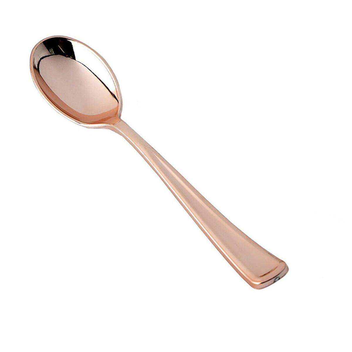 309750 Rose Gold Plated Plated Spoons - 12 Count