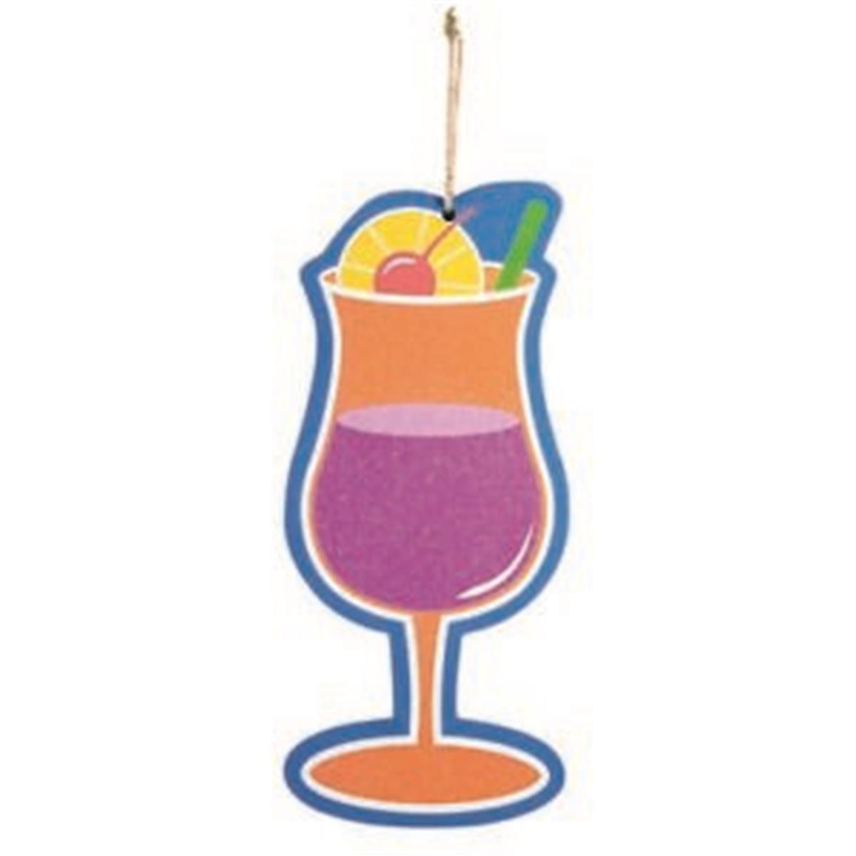 311236 5 X 11 In. Luau Tropical Drink Plaque