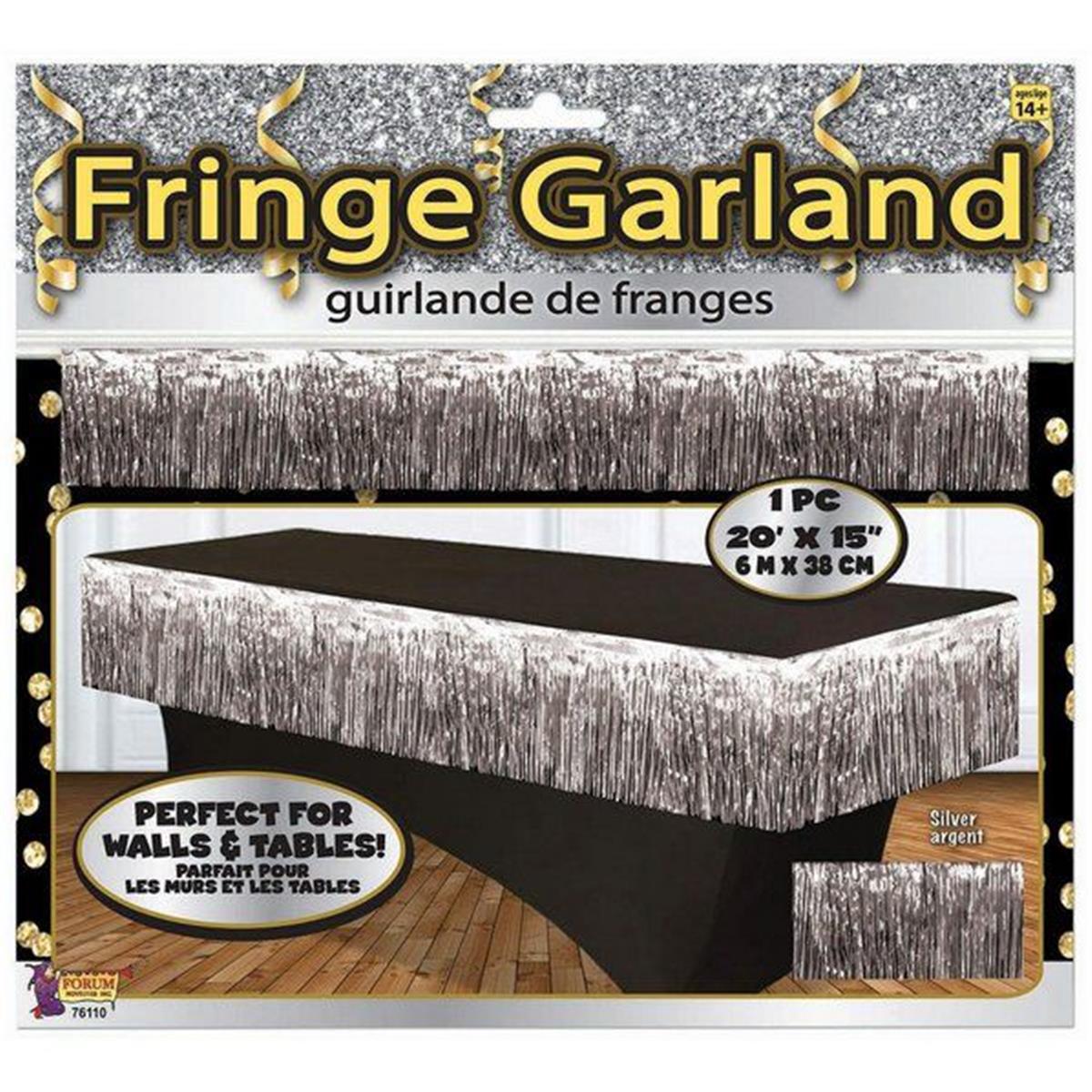 309666 Tinsel Fringle Garland, Silver