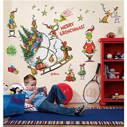 160806 Grinch Wall Decals With Squeegee