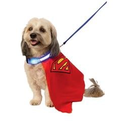 UPC 082686051422 product image for 653234 Pet Superman Pet Cape with Light Up Collar & Leash, Small | upcitemdb.com