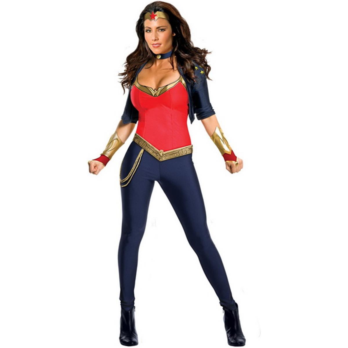 212011 Wonder Woman Deluxe Adult Costume - Blue, Extra Small